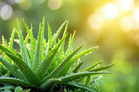 The Aloe Vera is a symbol of natural health, skincare, and vitalityの素材