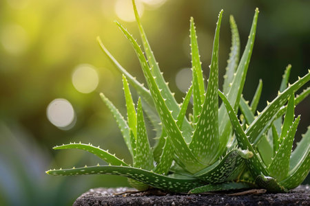 The Aloe Vera is a symbol of natural health, skincare, and vitalityの素材