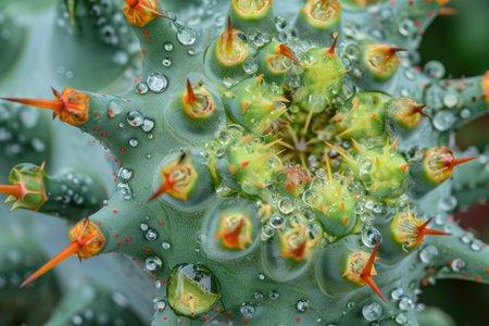 A close-up showcasing the intricate details of the Camel Thorn plantの素材