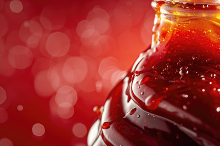 A bottle of rich and flavorful tomato ketchupの素材