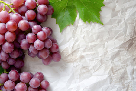 A cluster of grapes on a white backgroundの素材