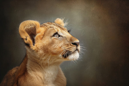 The endearing features of lion cubの素材