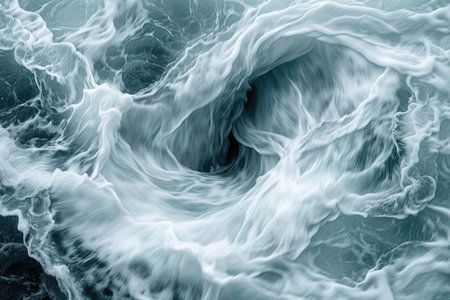 The graceful dance of water wavesの素材