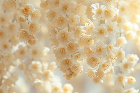 The intricate beauty of birch tree blossoms, capturing nature's artistry in every detailの素材