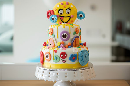 A cake with a humorous design, guaranteed to spark smilesの素材