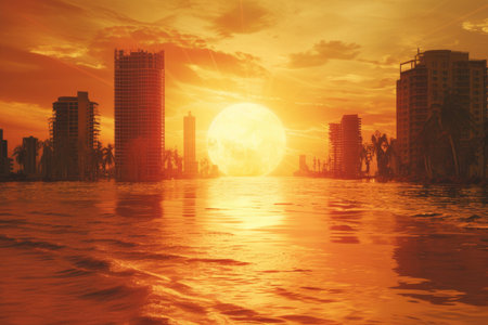 Visualizing the impact of global warming on Earthの素材