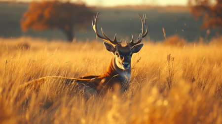 An animal in its natural domain, perfectly at peaceの素材