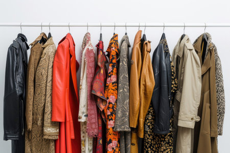 Classic vintage attire showcased against a pristine white backdropの素材