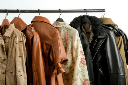 Classic vintage attire showcased against a pristine white backdropの素材