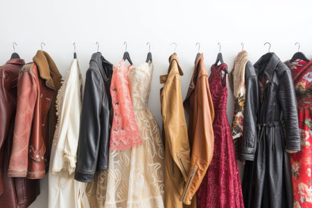 Classic vintage attire showcased against a pristine white backdropの素材