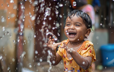 Captured moments of childlike joy and fun, reminding of life's simple pleasuresの素材