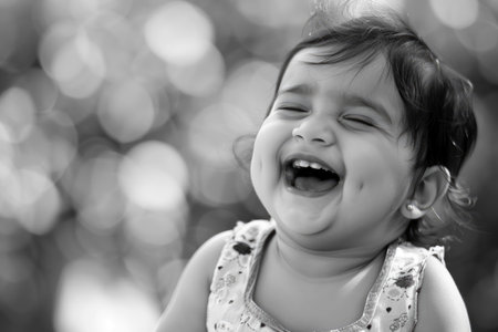 Radiant smiles and playful giggles captured in fleeting moments, spreading happinessの素材