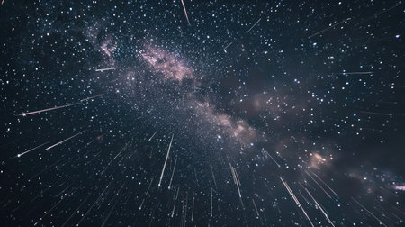 A mesmerizing night sky filled with starsの素材