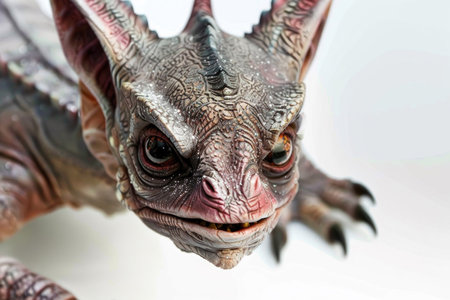 A close-up shot of the mythical creature Chupacabra on a clean white backgroundの素材