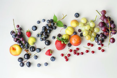 Colorful fruits and berries from the gardenの素材
