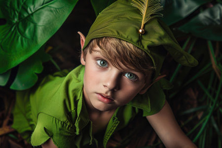 Peter Pan, the mischievous and adventurous boy who never grows upの素材