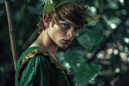 Peter Pan, the mischievous and adventurous boy who never grows upの素材