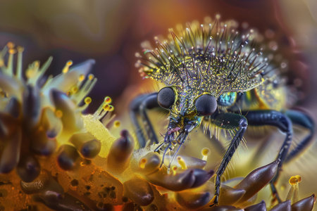 Delve into the intricate world of micro-organisms and insects, showcased in exquisite detailの素材