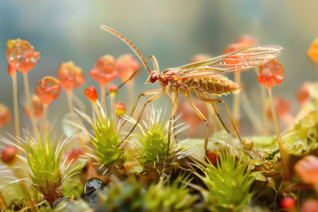 Delve into the intricate world of micro-organisms and insects, showcased in exquisite detailの素材