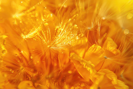 Vibrant yellow dandelions captured in exquisite detail, heralding the arrival of springの素材