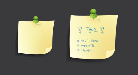 Realistic paper with taskのイラスト素材