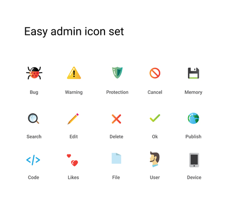 Administration icon packのイラスト素材