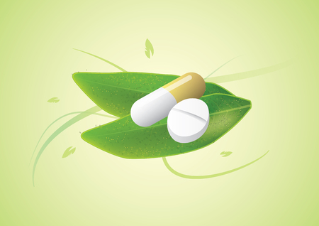 Beautiful illustration for medicine package.のイラスト素材