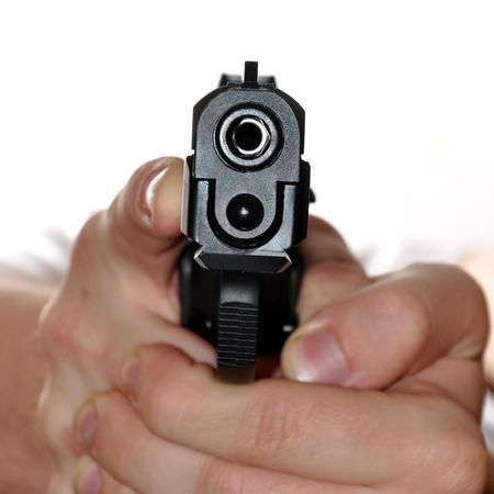 gun in hand の写真素材