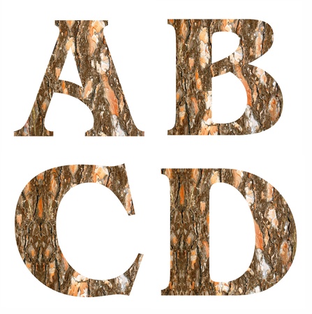 alphabet of wood の写真素材