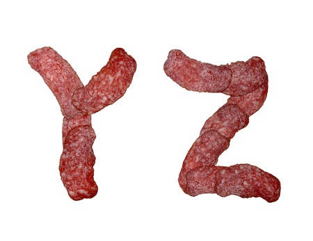 alphabet of salamiの写真素材
