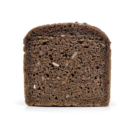 Whole wheat bread Isolated on white background 