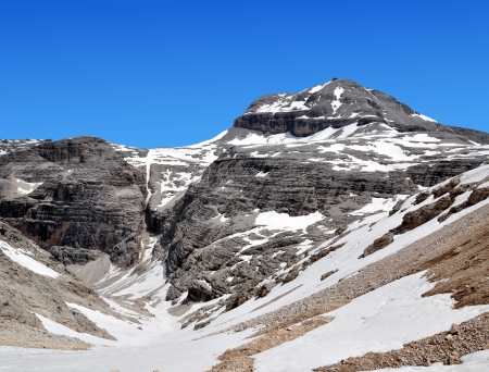 Dolomites moutnain peaks  Piz Boe, Sella, Italy の写真素材