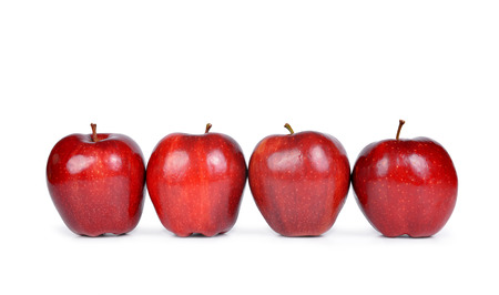 red apples  isolated on whiteの写真素材