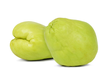 Fresh Chayote isolated on white background