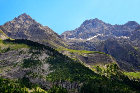 Gavarnie Cirque in Pyrenees National Park. France.の写真素材