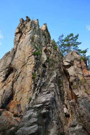 Suche skaly (Dry Rocks) in Bohemian Paradise (Cesky Raj), Czechia.の写真素材