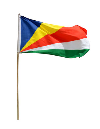Flag of Seychelles isolated on a white background.の写真素材