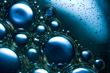 bubbles on blue background