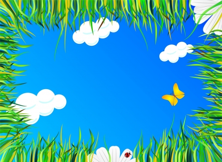 lie in the grass のイラスト素材