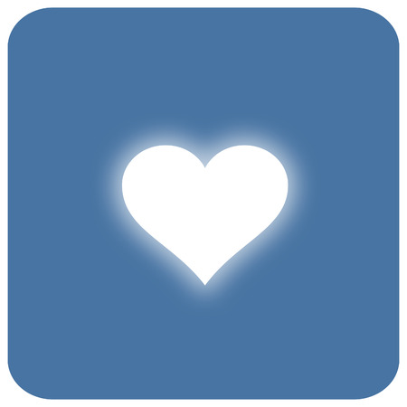 Heart shinning in light. Simple flat design.の写真素材