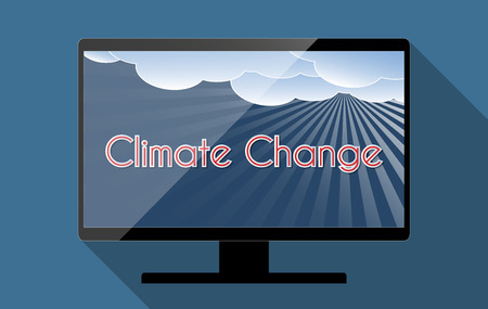 Concept for climate change and global warming. Flat design illustration.