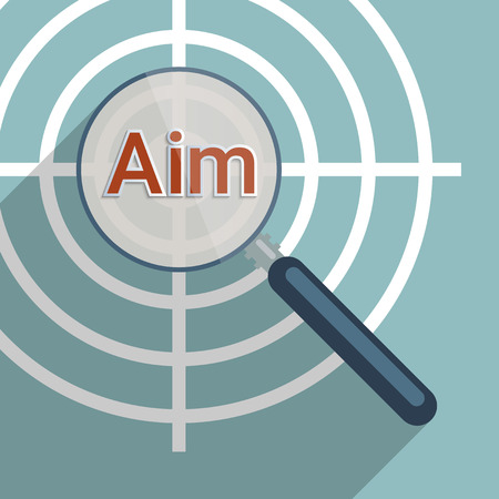 Concept for targeting, success and market positioning. Flat design illustration.の写真素材