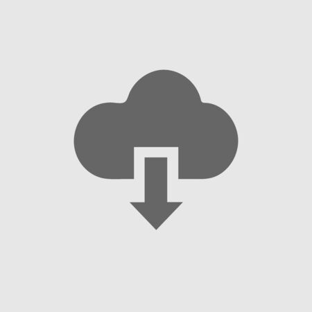 Cloud vector icon eps 10. Download symbol. Simple isolated illustration.のイラスト素材