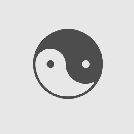 Ying yang symbol vector icon. Verctor illustration EPS 10.のイラスト素材