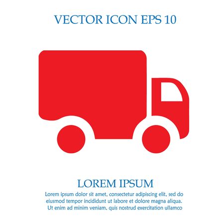 Delivery Truck vector icon EPS 10. Simple isolated silhouette symbol.のイラスト素材