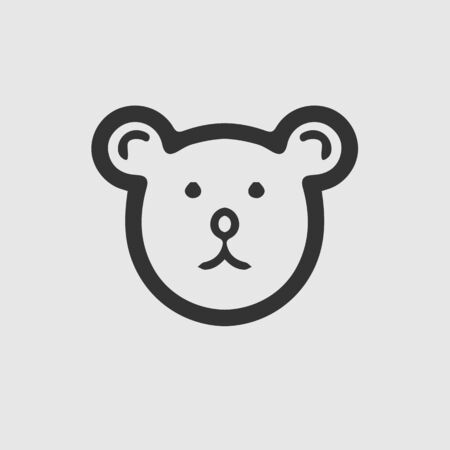 Teddy bear head vector iconのイラスト素材
