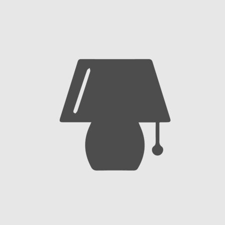 Lamp vector icon eps 10. Simple isolated pictogram.のイラスト素材