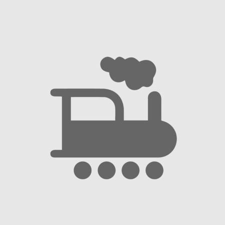 Train vector icon eps 10. Vintage old simple isolated pictogram.のイラスト素材