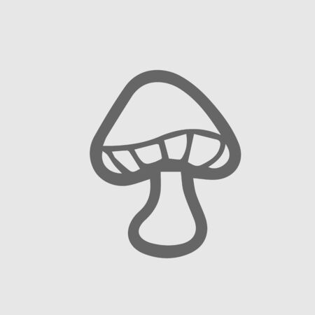 Mushroom vector icon. Simple isolated pictogram.のイラスト素材