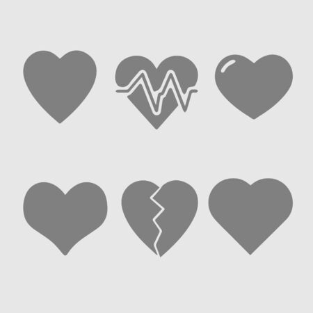 Heart set vector icon. Simple isolated pictogram. Love symbol.のイラスト素材
